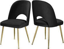 Load image into Gallery viewer, Logan Black Velvet Dining Chair image