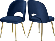 Load image into Gallery viewer, Logan Navy Velvet Dining Chair image