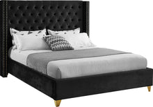 Load image into Gallery viewer, Barolo Black Velvet Queen Bed image
