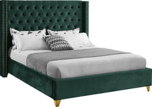 Load image into Gallery viewer, Barolo Green Velvet King Bed image