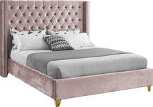 Load image into Gallery viewer, Barolo Pink Velvet Queen Bed image