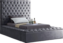 Load image into Gallery viewer, Bliss Grey Velvet Twin Bed (3 Boxes) image