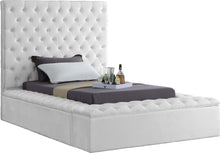 Load image into Gallery viewer, Bliss White Velvet Twin Bed (3 Boxes) image