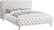 Load image into Gallery viewer, Delano Cream Velvet Queen Bed image