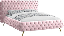 Load image into Gallery viewer, Delano Pink Velvet Queen Bed image