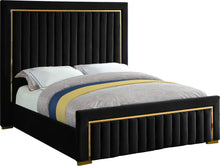 Load image into Gallery viewer, Dolce Black Velvet Queen Bed (3 Boxes) image