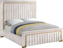 Load image into Gallery viewer, Dolce Cream Velvet Queen Bed (3 Boxes) image