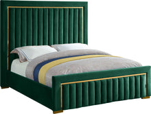 Load image into Gallery viewer, Dolce Green Velvet Queen Bed (3 Boxes) image