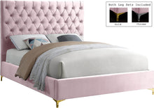 Load image into Gallery viewer, Cruz Pink Velvet King Bed image