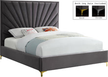 Load image into Gallery viewer, Eclipse Grey Velvet Full Bed image