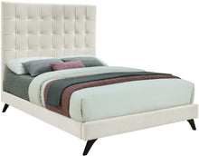 Load image into Gallery viewer, Elly Cream Velvet Queen Bed image