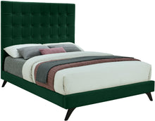 Load image into Gallery viewer, Elly Green Velvet Queen Bed image