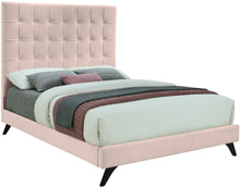 Load image into Gallery viewer, Elly Pink Velvet Queen Bed image