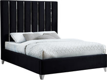 Load image into Gallery viewer, Enzo Black Velvet Queen Bed image