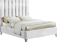 Load image into Gallery viewer, Enzo White Velvet Queen Bed image
