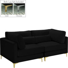 Load image into Gallery viewer, Julia Black Velvet Modular Sofa image