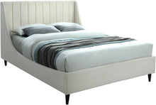 Load image into Gallery viewer, Eva Cream Velvet Queen Bed image