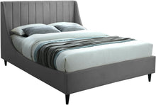 Load image into Gallery viewer, Eva Grey Velvet King Bed image