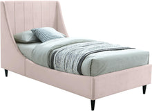 Load image into Gallery viewer, Eva Pink Velvet Twin Bed image