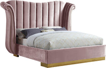 Load image into Gallery viewer, Flora Pink Velvet Queen Bed (3 Boxes) image
