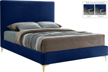 Load image into Gallery viewer, Geri Navy Velvet Full Bed image