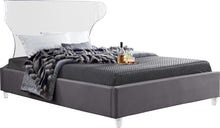 Load image into Gallery viewer, Ghost Grey Velvet King Bed image