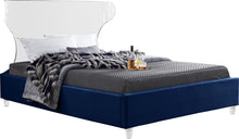 Load image into Gallery viewer, Ghost Navy Velvet Queen Bed image
