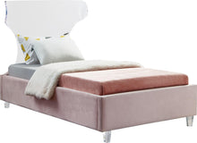 Load image into Gallery viewer, Ghost Pink Velvet Twin Bed image