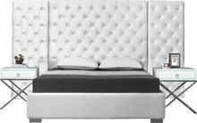 Load image into Gallery viewer, Grande White Velvet King Bed (3 Boxes) image