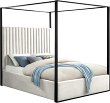 Load image into Gallery viewer, Jax Cream Velvet King Bed image