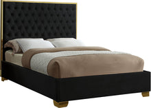 Load image into Gallery viewer, Lana Black Velvet Queen Bed image