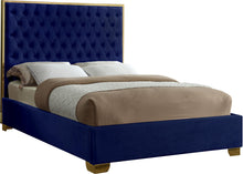 Load image into Gallery viewer, Lana Navy Velvet King Bed image