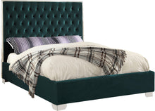 Load image into Gallery viewer, Lexi Green Velvet Queen Bed image
