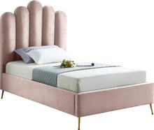Load image into Gallery viewer, Lily Pink Velvet Twin Bed image