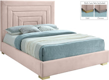 Load image into Gallery viewer, Nora Pink Velvet Queen Bed image