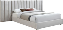 Load image into Gallery viewer, Pablo Cream Velvet King Bed image