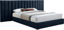 Load image into Gallery viewer, Pablo Navy Velvet Queen Bed image