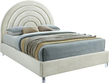 Load image into Gallery viewer, Rainbow Cream Velvet Queen Bed image