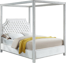 Load image into Gallery viewer, Rowan White Velvet Queen Bed (3 Boxes) image