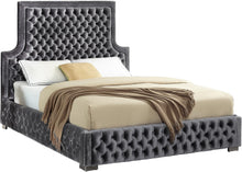 Load image into Gallery viewer, Sedona Grey Velvet Queen Bed image