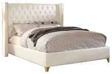 Load image into Gallery viewer, Soho White Bonded Leather King Bed image