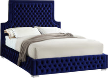 Load image into Gallery viewer, Sedona Navy Velvet Queen Bed image