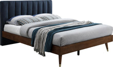 Load image into Gallery viewer, Vance Navy Linen Fabric King Bed (3 Boxes) image