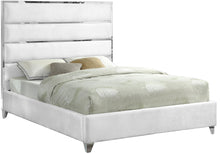 Load image into Gallery viewer, Zuma White Velvet King Bed image