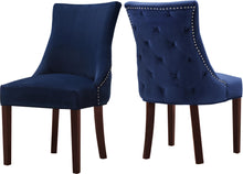 Load image into Gallery viewer, Hannah Navy Velvet Dining Chair image