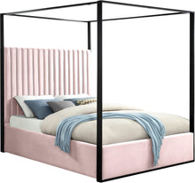 Load image into Gallery viewer, Jax Pink Velvet King Bed image