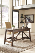 Load image into Gallery viewer, Baldridge - 2 Pc. - Large Leg Desk, Upholstered Swivel Desk Chair
