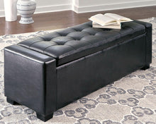 Load image into Gallery viewer, Benches - Upholstered Storage Bench - Faux Leather
