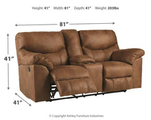 Load image into Gallery viewer, Boxberg - Dbl Rec Loveseat W/console
