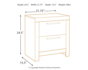 Derekson - Two Drawer Night Stand